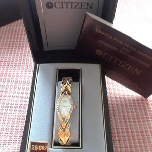 Women's CITIZEN Mother of Pearl Watch with Diamond Accents